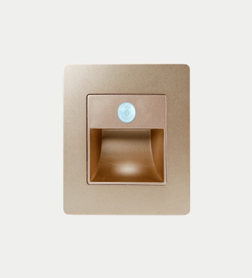 LED Motion sensor step light 2.5W- Glod