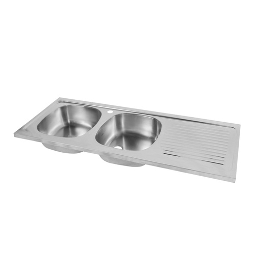 Practic Stainless steel kitchen sink 2 bowl 1 drainer