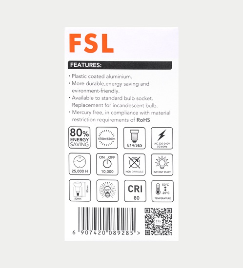 FSL LED 6w Reflector bulb R50 - Daylight