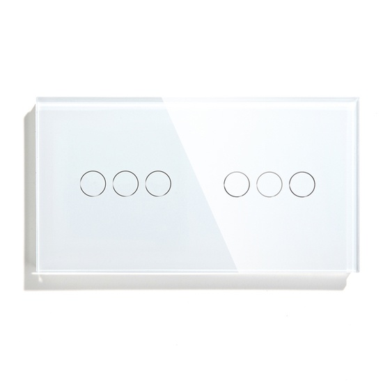 Smart Zigbee Switch 3G+3G 146x86 mm Glass Touch with installation