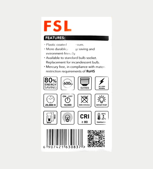 FSL LED 8w Reflector bulb R63 - warm white