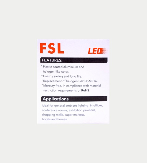 FSL LED 5.5w bulb MR16  - Daylight