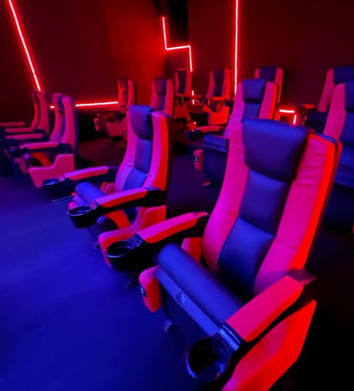 Cinema chair installation