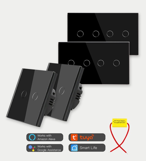 ZINC Black smart switch set - with installation