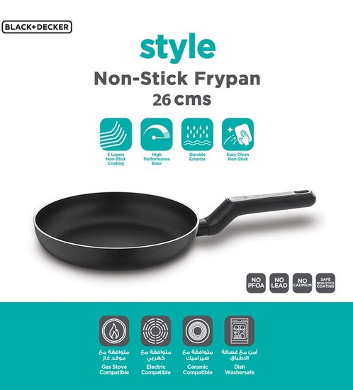 Black+Decker Style Frypan 26 cm