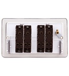 A&T 10A 4 Gang 1 way switch 3mm