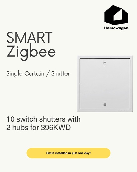 مفتاح ذكي للستائر/الشُّبَّاك بتقنية زيجبي، 86×86 مم، بشاشة لمس زجاجية مع التركيب