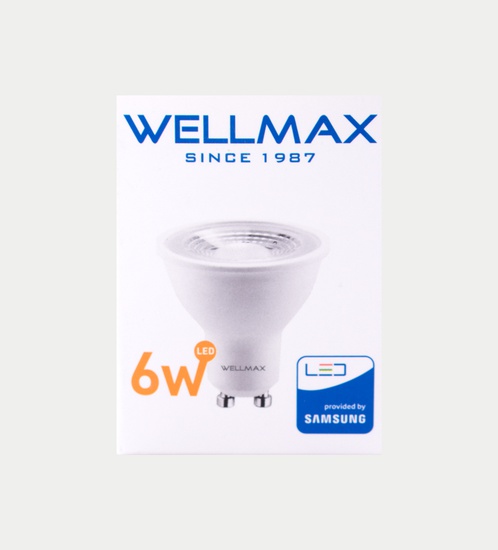 WELLMAX GU10 LED Spot light 6w - Warm White