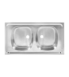 Practic Stainless steel kitchen sink 2 bowl