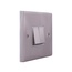 A&T 10A 2 Gang 1 way switch - silver