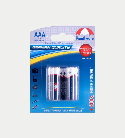 Familycare 1.5v AAA Alkaline batteries