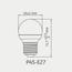 GE LED E27 Bulb 4.5W-Warm white Dimmable