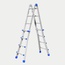 Marchetti Aluminium telescopic ladder Equipe 7 x 7 max 3.5 m