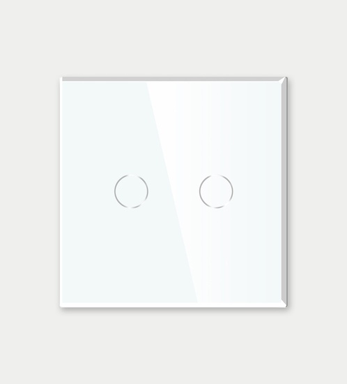 Smart Switch 2 Gang - White with installation