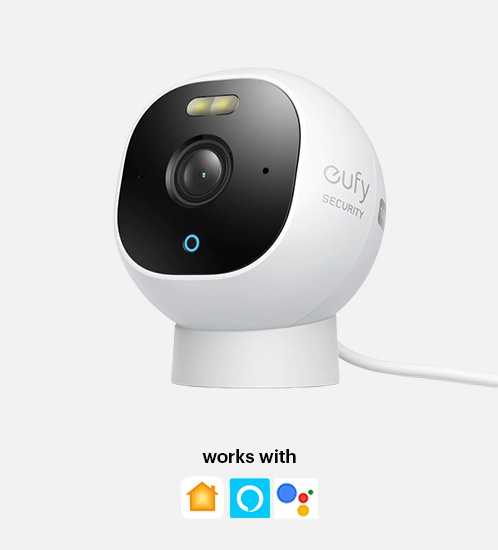 Eufy - Spotlight Outdoor Camera Pro Wired 2K Wi-Fi - White