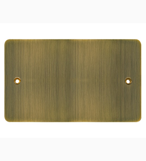 A&T 2 Gang Blank Plate