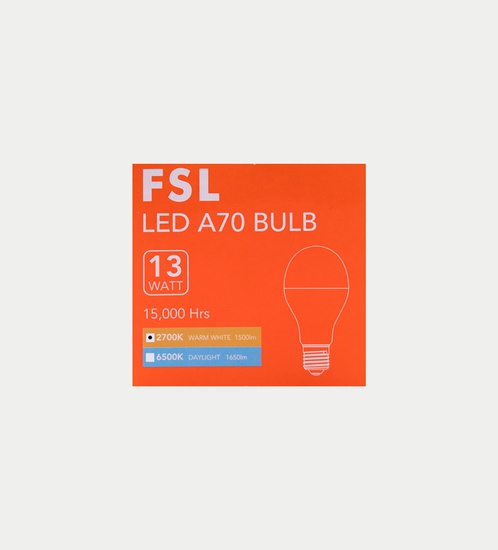 FSL LED 13w Standard bulb A70  - warm white