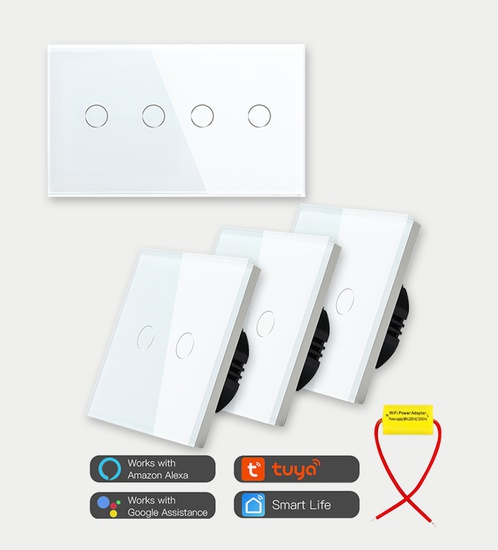 ZINC White smart switch set - with installation