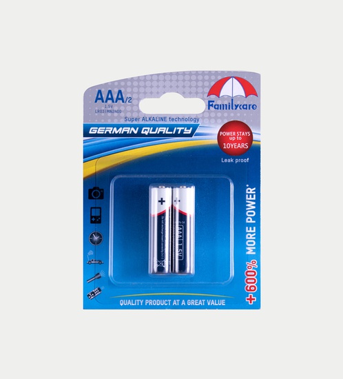 Familycare 1.5v AAA Alkaline batteries