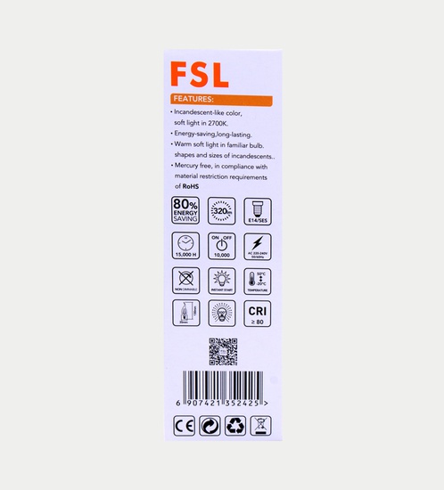 FSL LED 4w Filament Turn-tip bulb BT35 - warm white