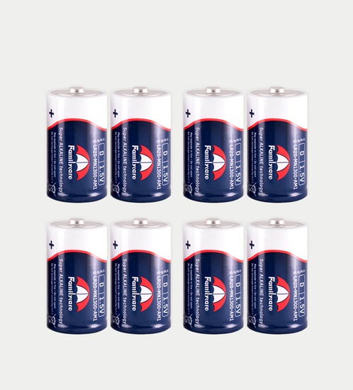 Familycare 1.5v D-R20 Alkaline batteries