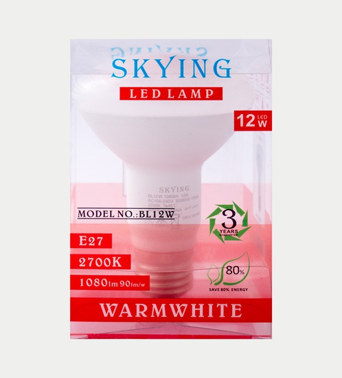 SKYING LED R80 12W E27 bulb - warm white