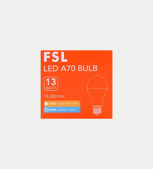 FSL LED 13w Standard bulb A70  - Daylight