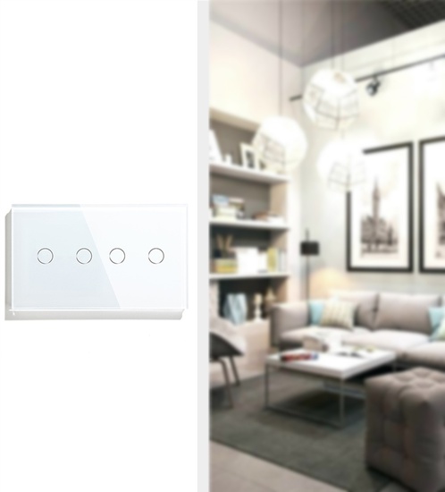WiFi - Smart Touch Switch 4 Gang - White