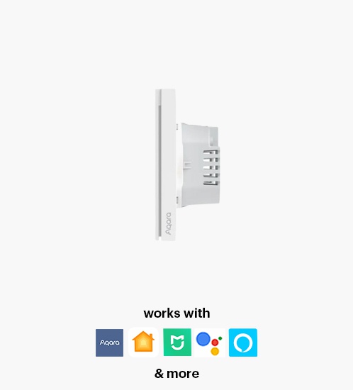 Aqara Smart Wall Switch H1(No Neutral, Double Rocker) - - with installation