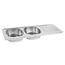 Practic Stainless steel kitchen sink 2 bowl 1 drainer